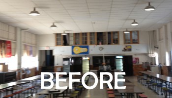 before picture of cafeteria